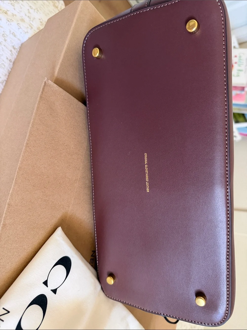Coach Deep Brown Leather Dome Satchel